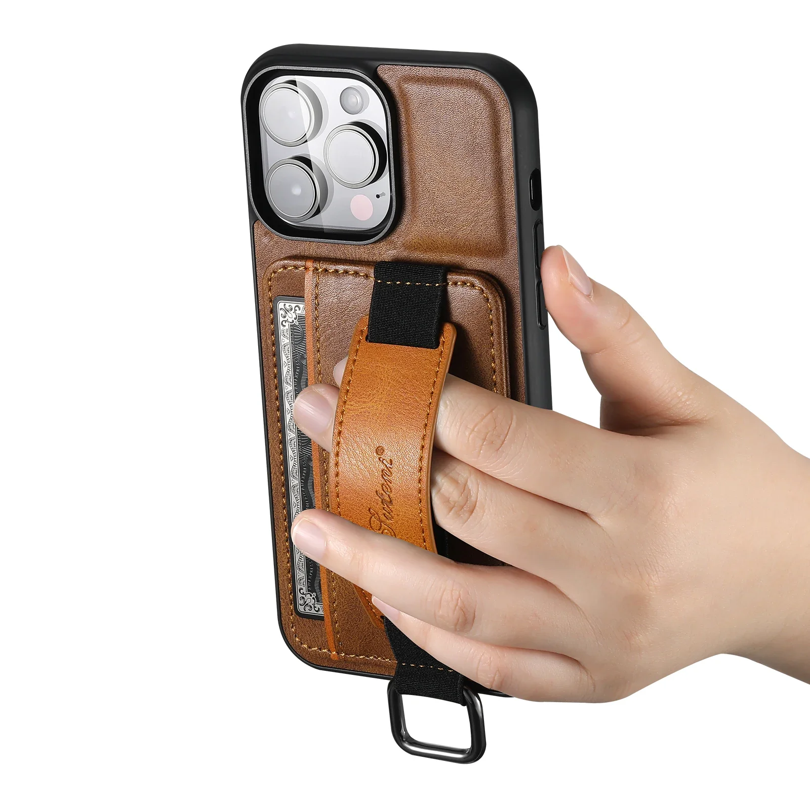 Vintage Leather Wallet Cover For Iphone 15 Plus 14 Pro Max 13 Mini 12 11 X XS XR Stand Cards Slot Hand Strap Phone Bag Case