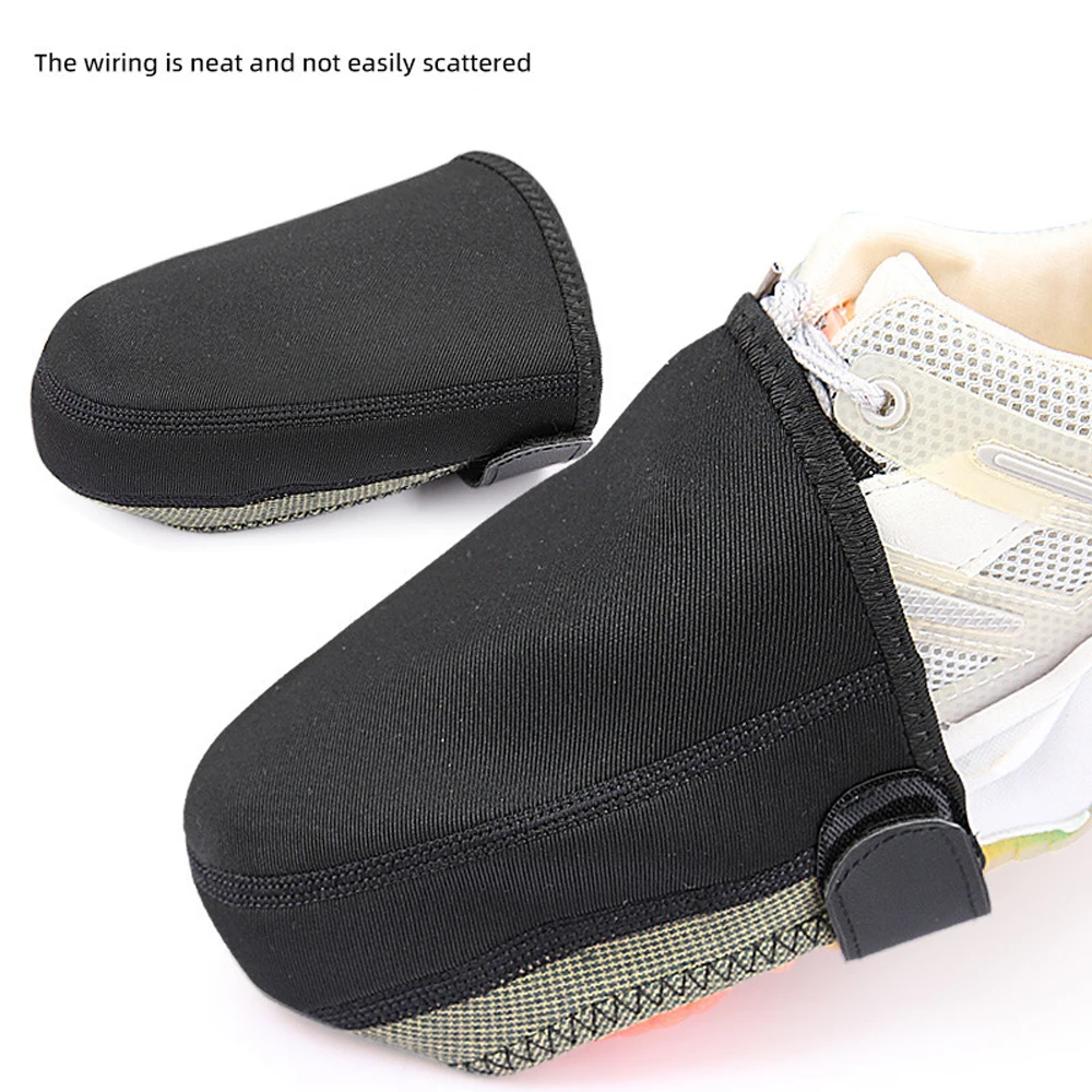 1 Pair Cycling Shoe Toe Covers Cold Weather Bike Overshoes Thermal Bicycle Shoe Toe Protector Cover for Men Women
