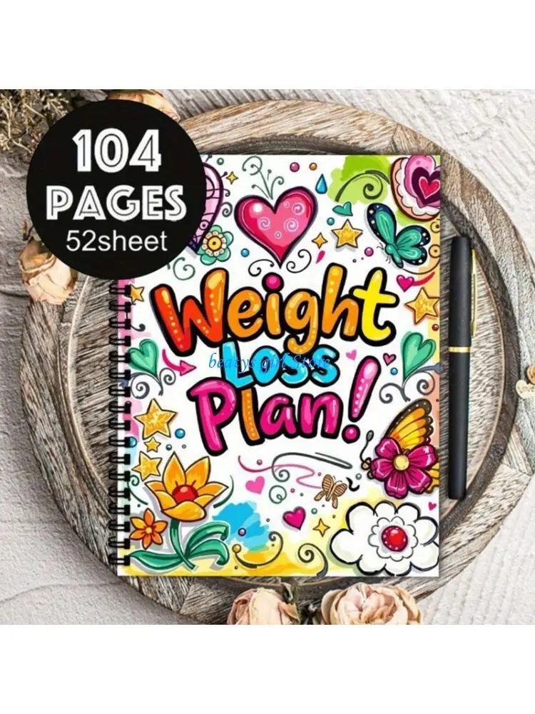 C7AB Portable Fitness Notebook Includes Progress Charts And Setting Guides