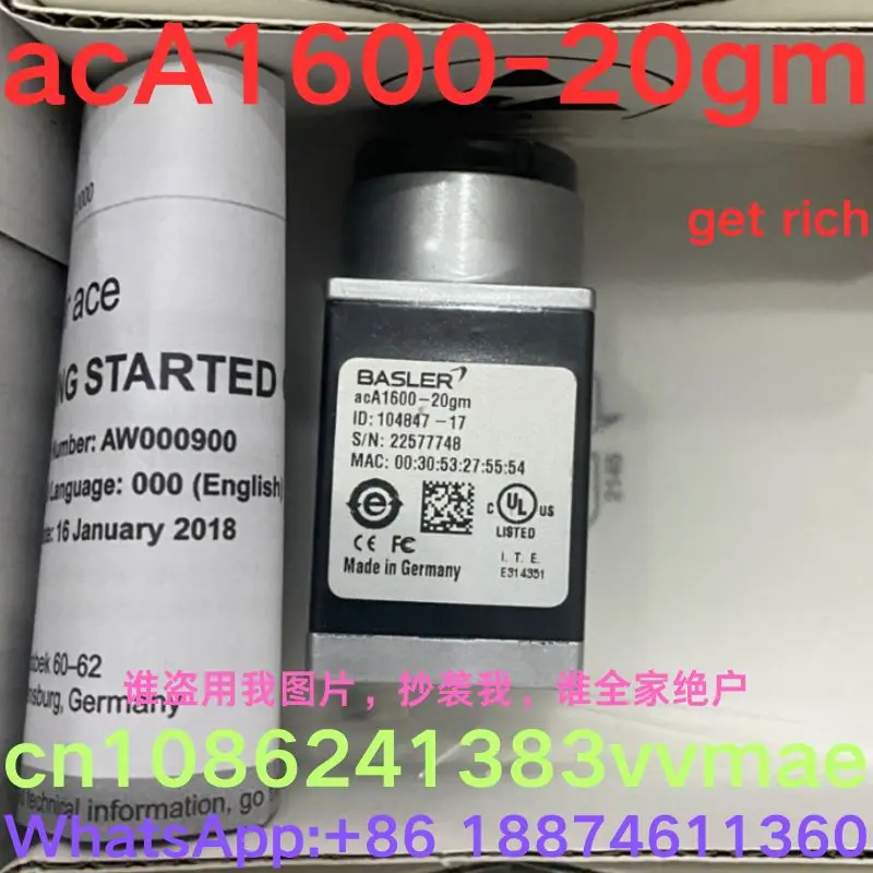 brand-new, Industrial Camera acA1600-20gm