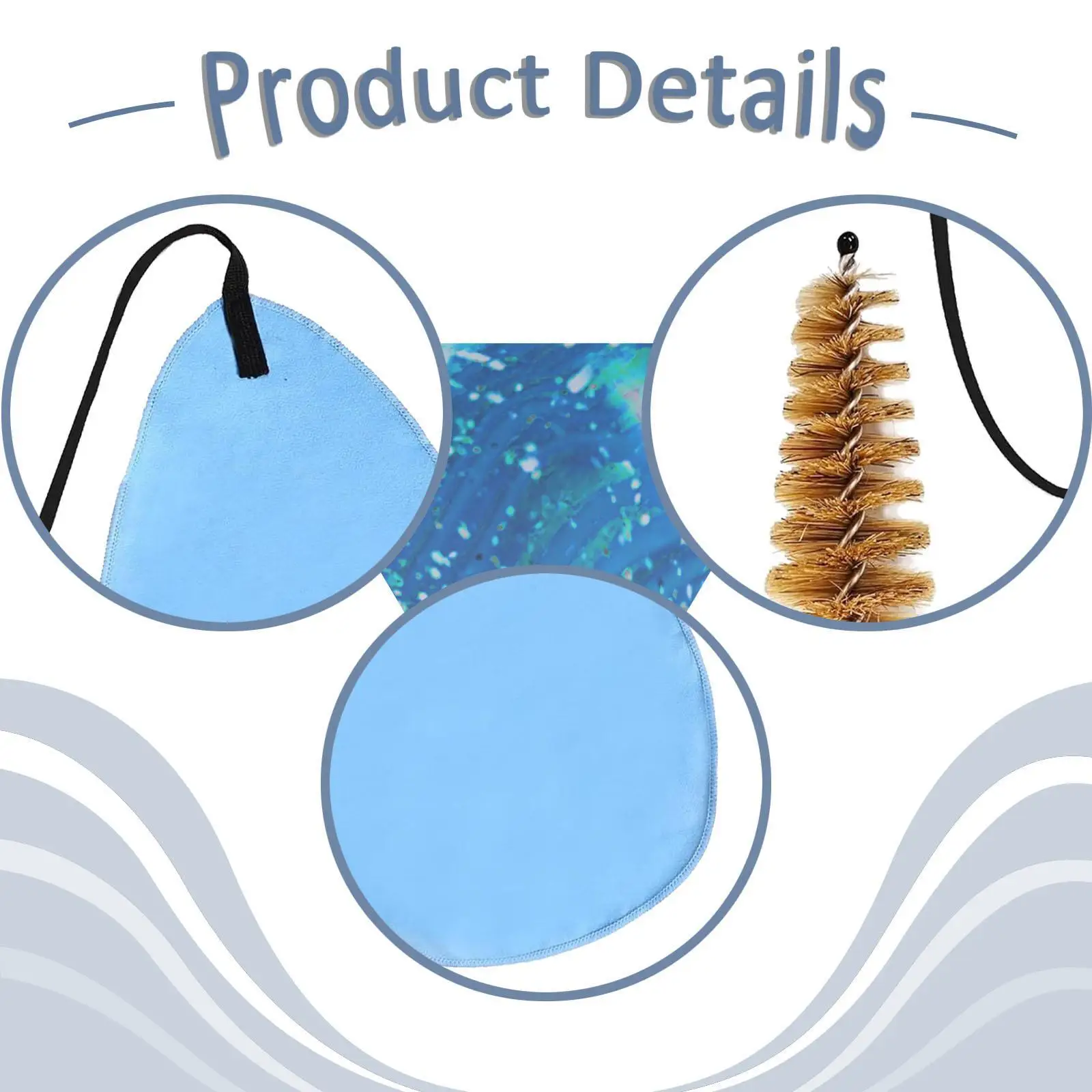 طقم تنظيف الكلارينيت لفرشاة قطعة الفم الأنبوبية الداخلية لساكس فلوت بيكولو