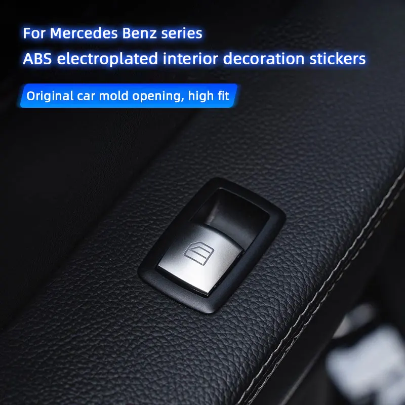 Car Window Lift Button Cover Sticker Switch Panel Styling for Mercedes Benz W177 A B R Class GL450 ML350 W166 SLK CLS Accessory