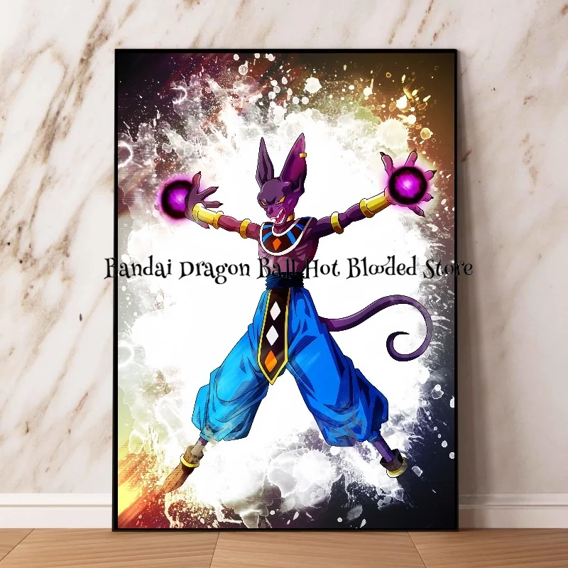 شخصيات أنيمي دراغون بول لوحة قماشية ، ملصق فني Beerus HD ، صورة ، غرفة معيشة ، غرفة نوم ، ديكور ، لوحات ، هدية