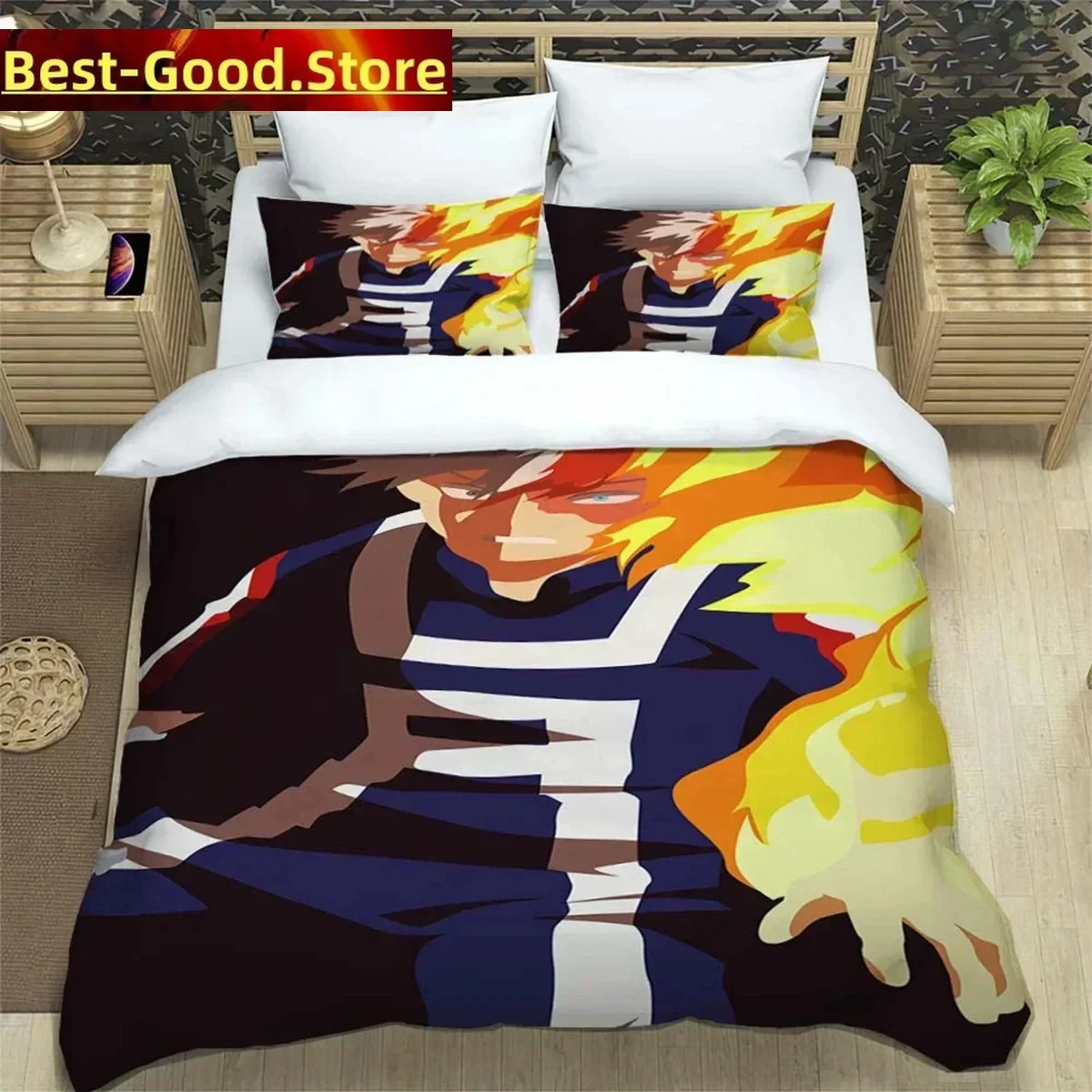 HD Anime Mein Hero Science Cartoon 3D Printed Bedding Queen Bedding Set Customized King Size Bedding Set Soft And Comfortable