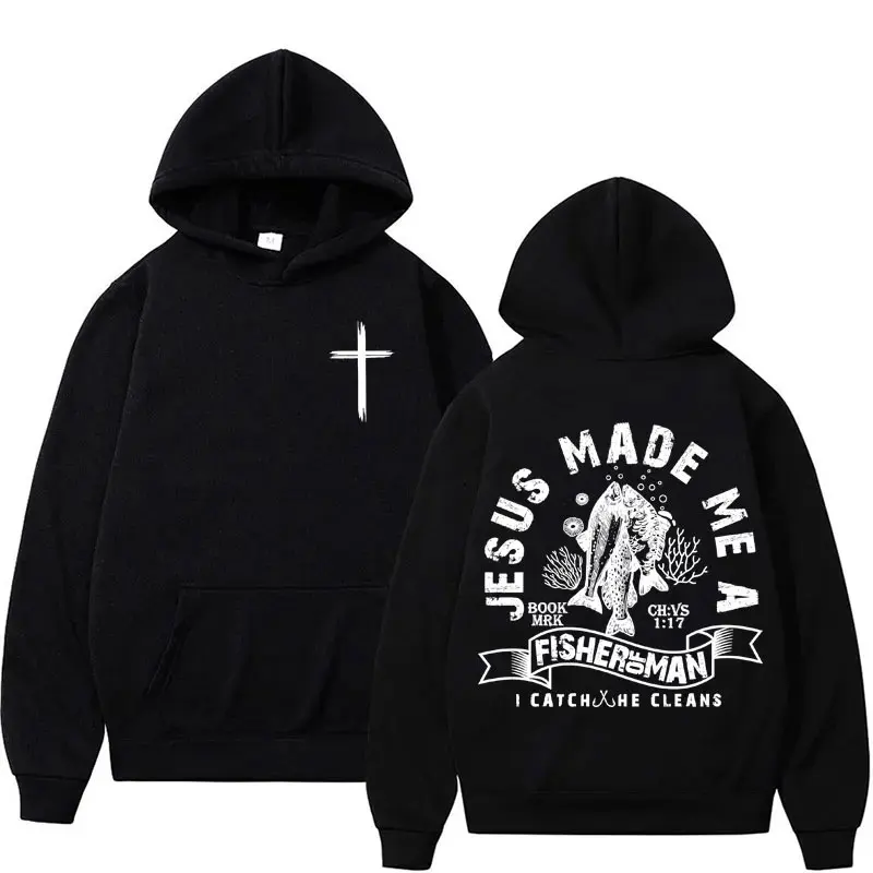 Sudadera con capucha de estética cristiana para hombre, ropa de calle con estampado de letras de Jesús, sudadera Vintage, sudaderas con capucha