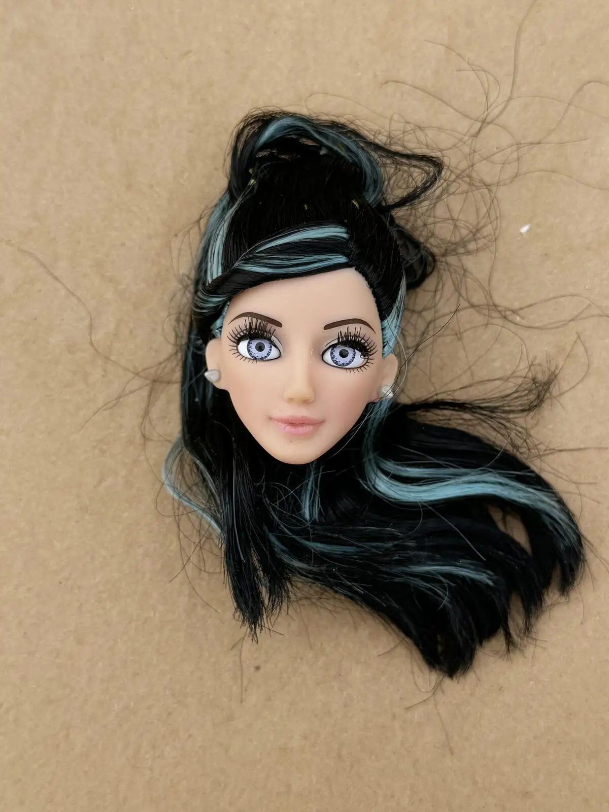 MC2 رؤساء دمية المفاصل الهيئات الصلبة الأبيض عارية بني داكن لون البشرة الفتيات رئيس الجسم الاطفال DIY بها بنفسك اللعب هدايا عيد الميلاد #5