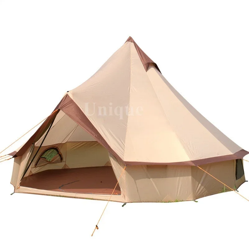 

8-12 Person Mongolia Yurt Large Tent Outdoor Waterproof Oxford Family Tent for Self-drive Camping Wild Survival Picnic 400*400cm