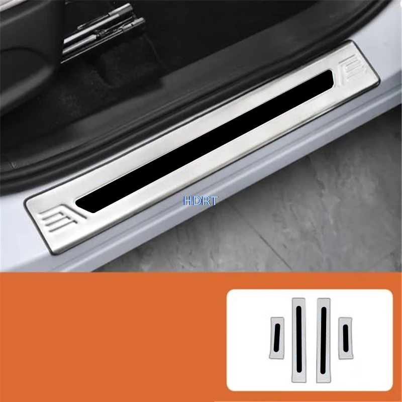 Car Style Door Threshold Welcome Pedal Protector Decoration Accessories For BYD Yuan UP 2024 + Gate Sill Scuff Plate Trim Cover