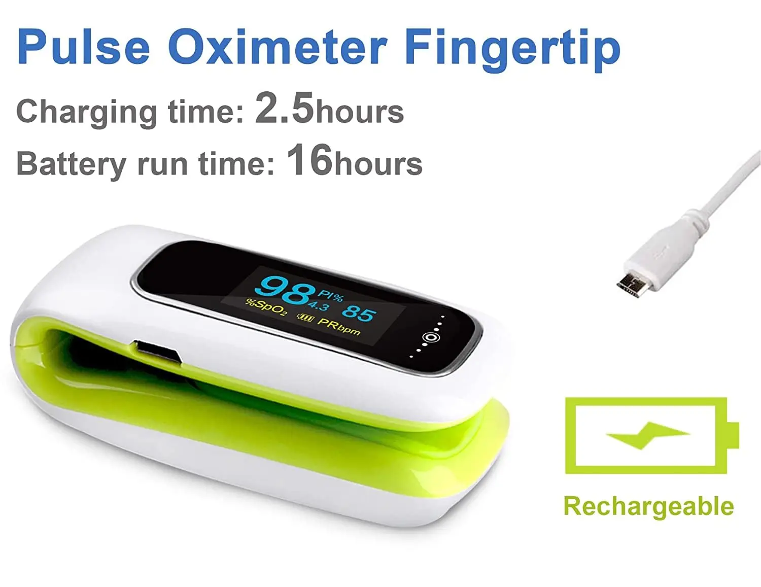 Konsung Medical Finger Pulse Oximeter Blood Oxygen Saturation Meter Heart Rate Monitor OLED Oximeter Bluetooth Health Care F01LT