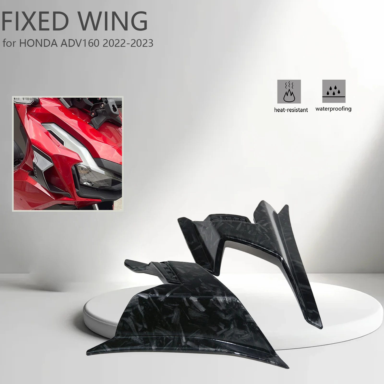 

For Honda ADV160 ADV 160 2022 2023 Motocycle Accessories Front Winglets Wing Windshield Fairing Aerodynamic Cover Protection