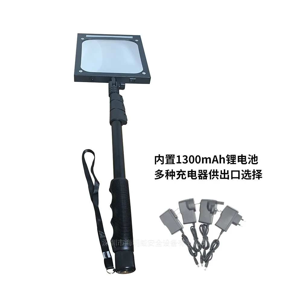 Telescopic Folding Square Bottom Inspection Mirror Vehicle Security Inspection Reflective Convex Visor Double Magnification