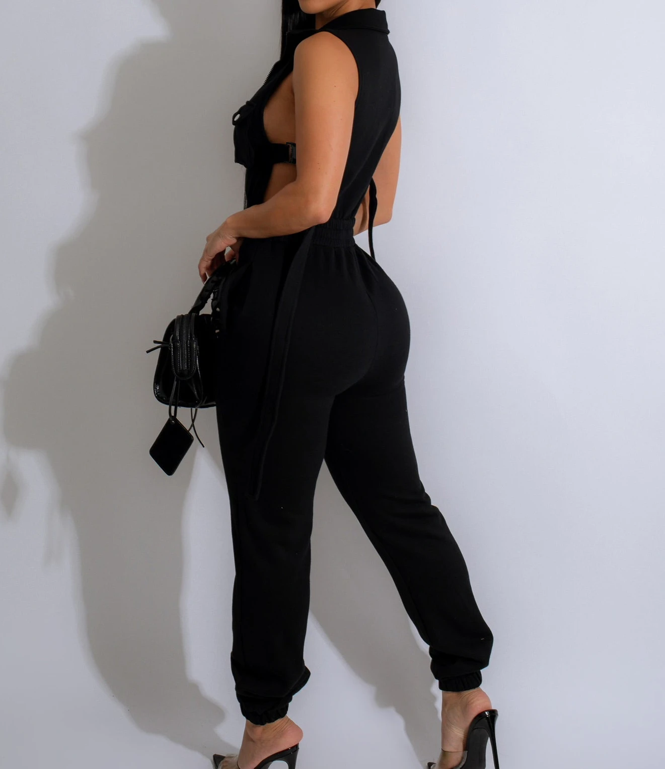 Jumpsuits for Women 2024 Summer Sexy Spicy Girl Side Button Zipper Sleeveless 4 Pocket Jumpsuit Streetwear Fashion Overalls