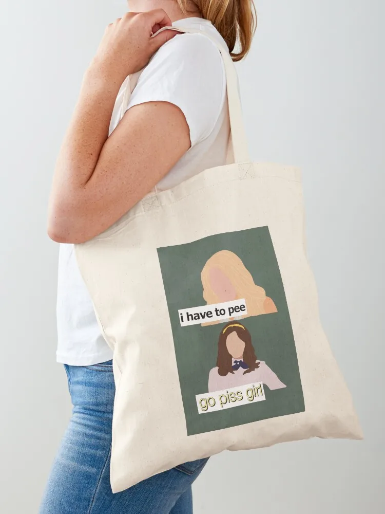 go piss girl Tote Bag university shopper bag canvas bags bags luxury women reusable shopping bags Canvas Tote Bag