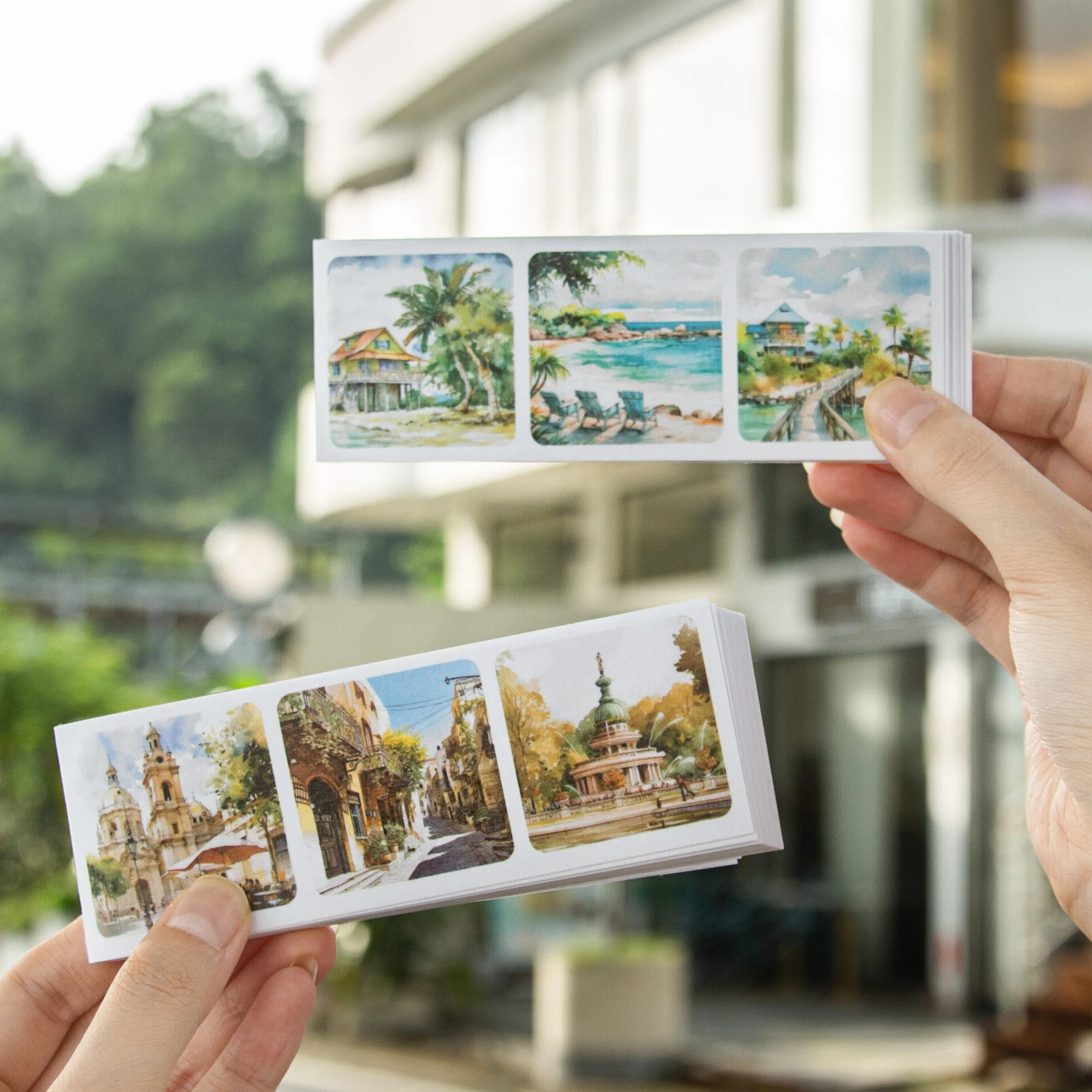 Collect Every Scenery Series Vintage Travel Landscaping Strip Sticker Book Creative DIY Journal Material Collage Stationery