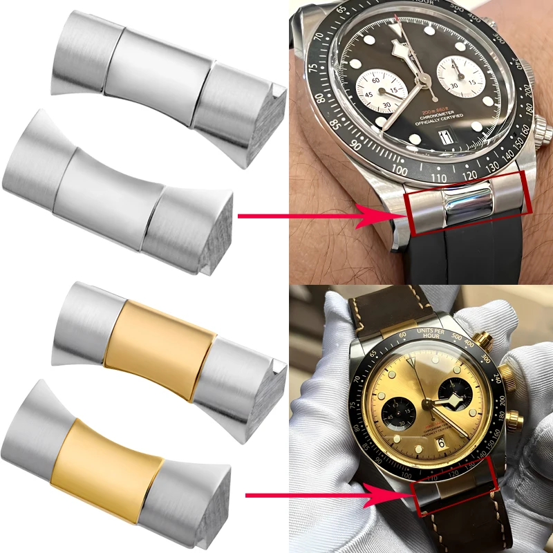 20 21 22 مللي متر 316L الصلبة الفولاذ المقاوم للصدأ قوس الفم عدسة ل تيودور بلاك باي M79230R M79363N ليتل صغيرة الوحش محول موصل