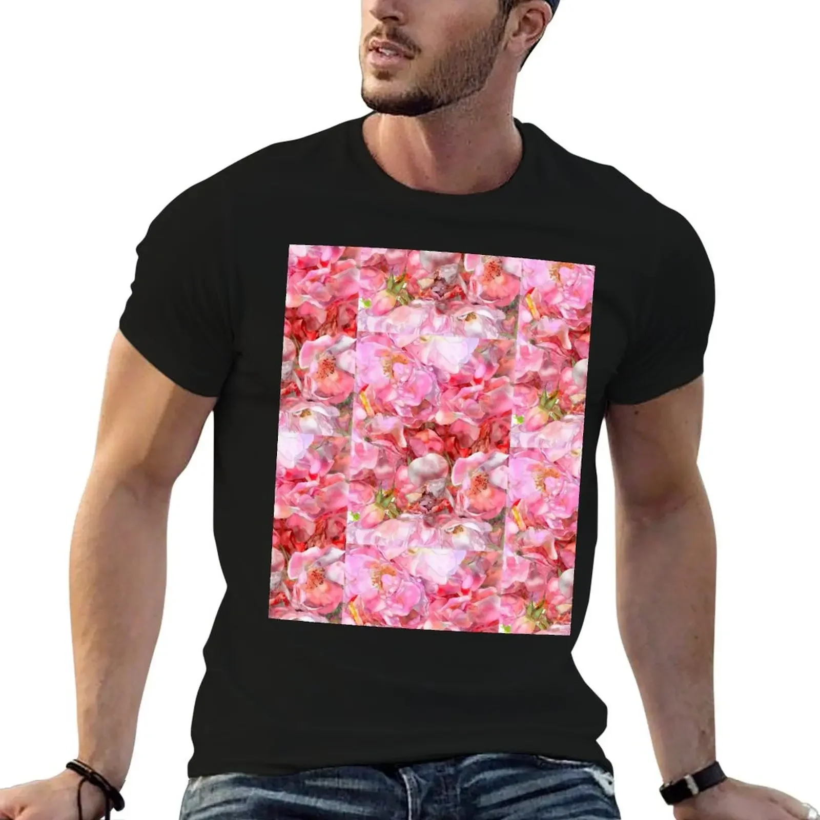 

Pink Roses (portrait version) Summer of Hot Pink T-Shirt new edition oversized t shirt heavy weight t shirts for men