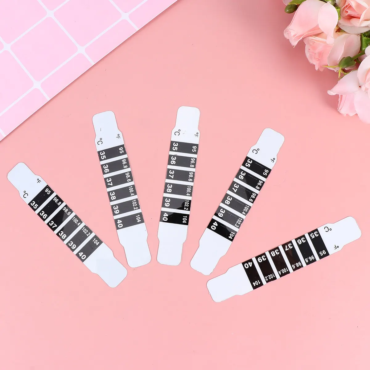 5pcs Forehead Thermometer Stickers Temperature Display Pasters Measuring Adults Strip Home Accessories Practical Safe
