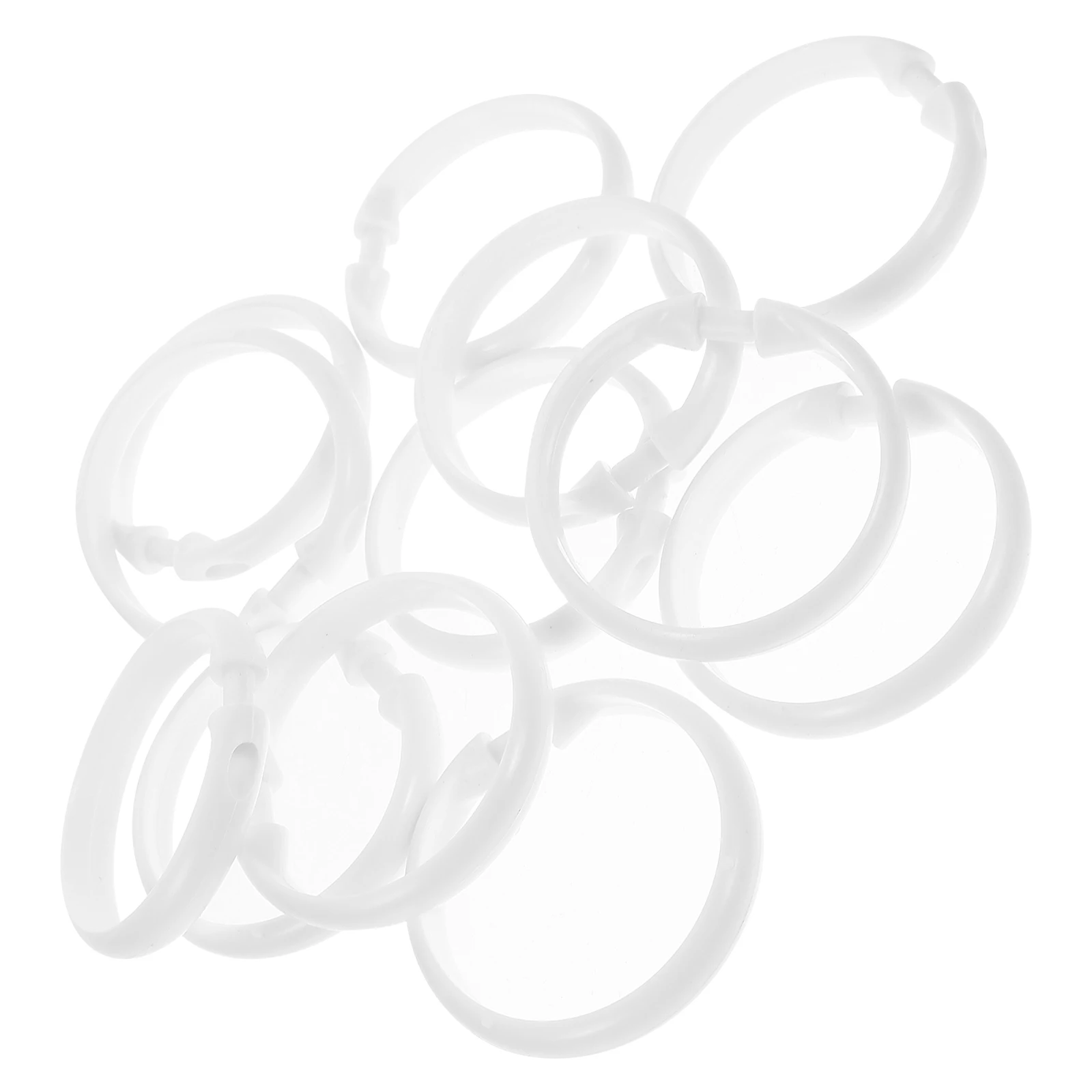 12 قطعة O دش الستار السنانير حمام الستارة خواتم غير قابل للصدأ حلقات بلاستيكية للحمام حوض غرفة خلع الملابس السلس الإنزلاق شماعات