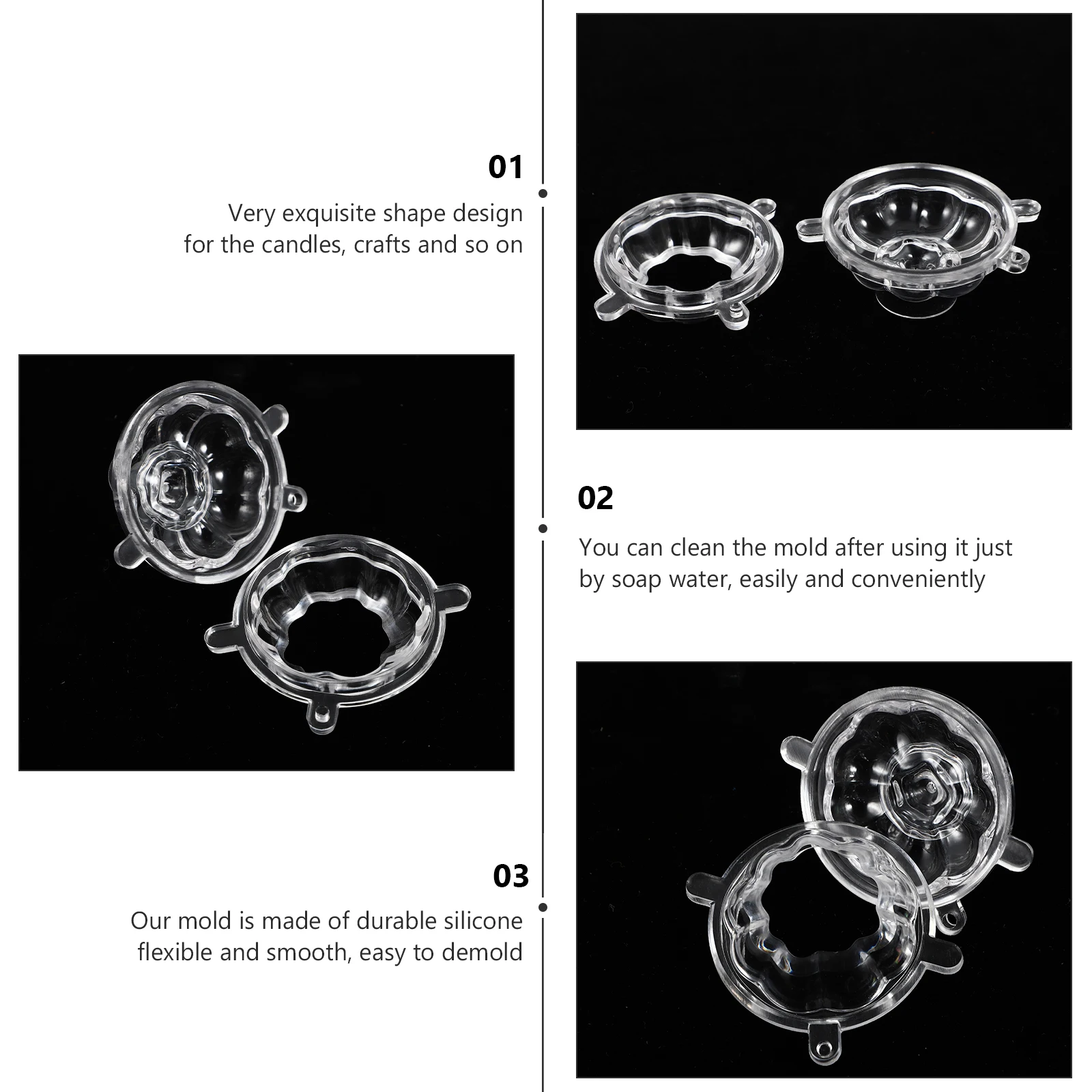 

Pumpkin Mold Shaped Reusable Manual Decoration for Candles Plastic Molds