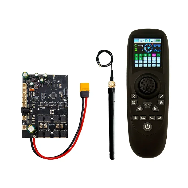 WUZHI RXG6-TXG4 GPS High Speed Nest Making Boat 12V 24V Color Screen Remote Control Set With One Click Return