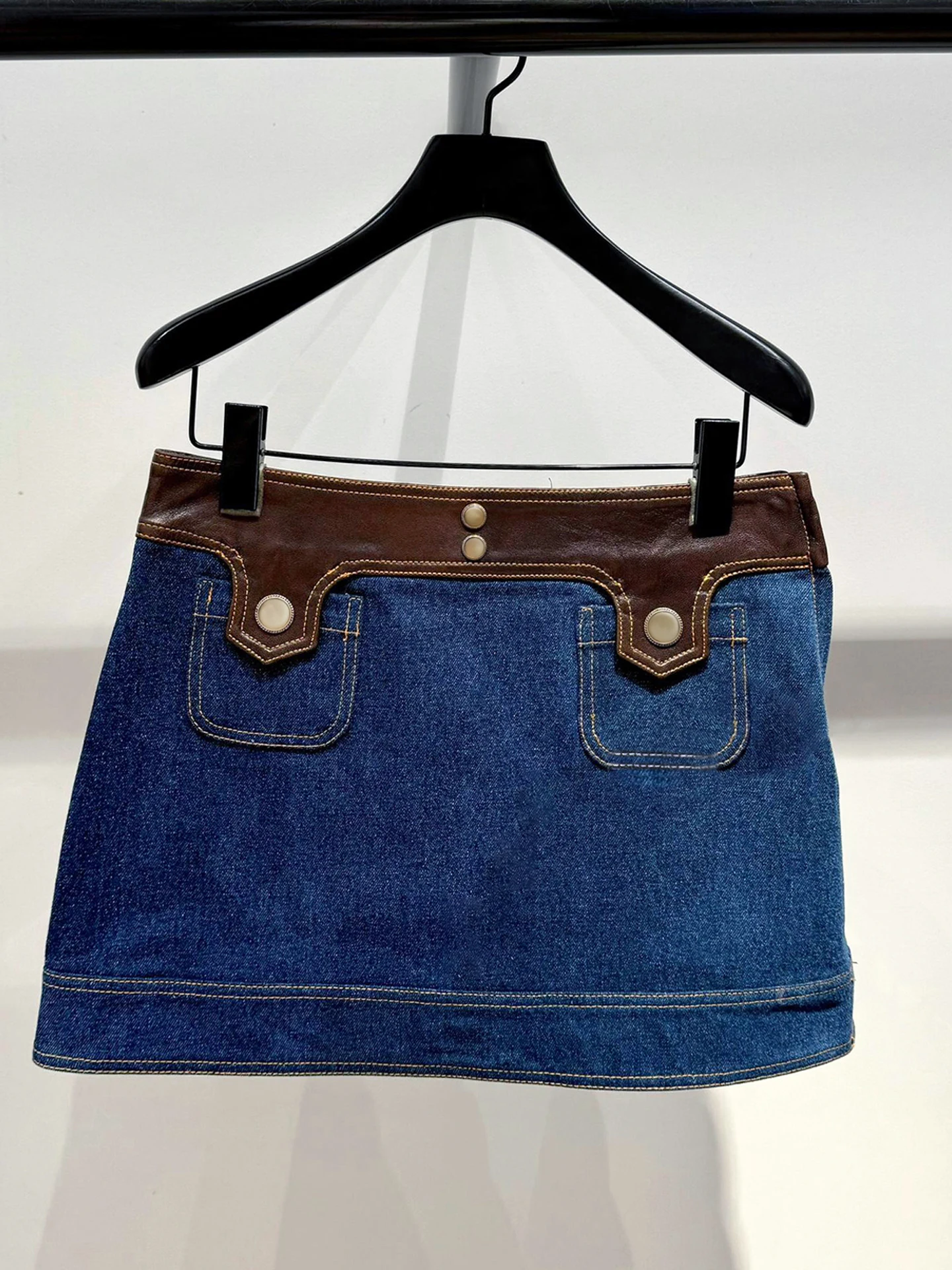 S Home Nan You High End Damen Faion Summer 2025, Small Fraance Sle Denim Weste, Top + Rock, Set aus Polyesterfaser, aber...
