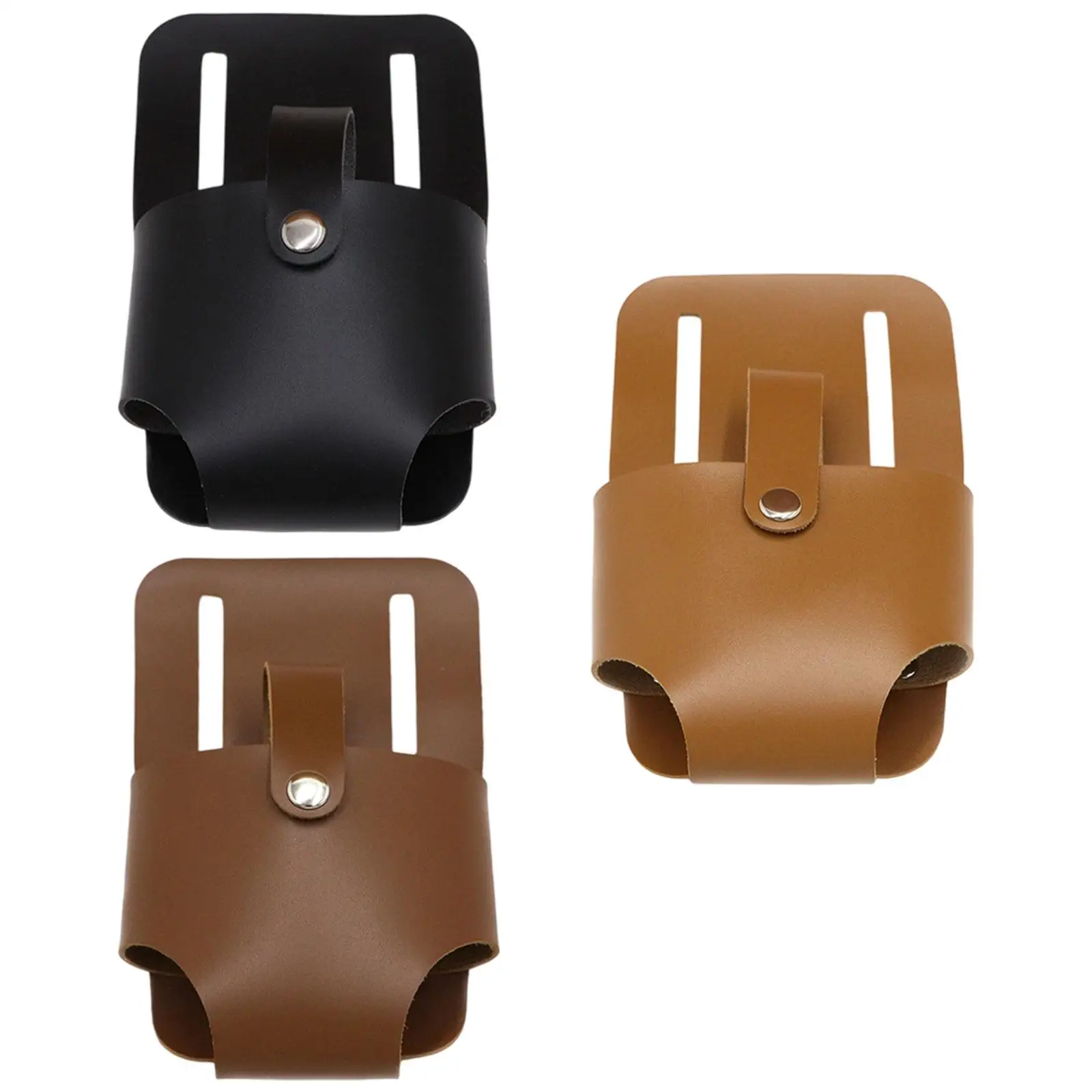 شريط القياس حامل حزام كليب دائم بو الجلود أداة الحقيبة إغلاق آمن للنجارين كهربائيين #3