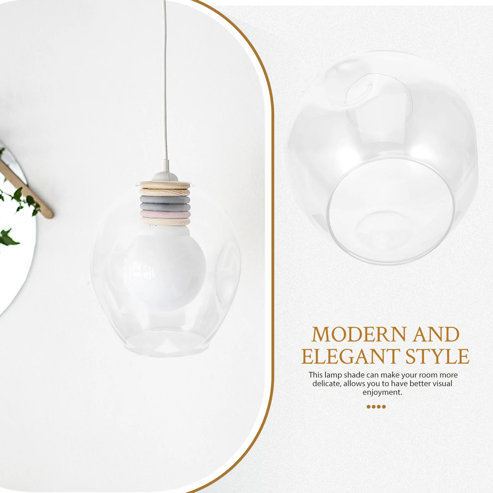 

Glass Lampshade Wall Sconce Light Cover Chandelier Fixture Replacement Smooth Touching Feeling Durable Decorative