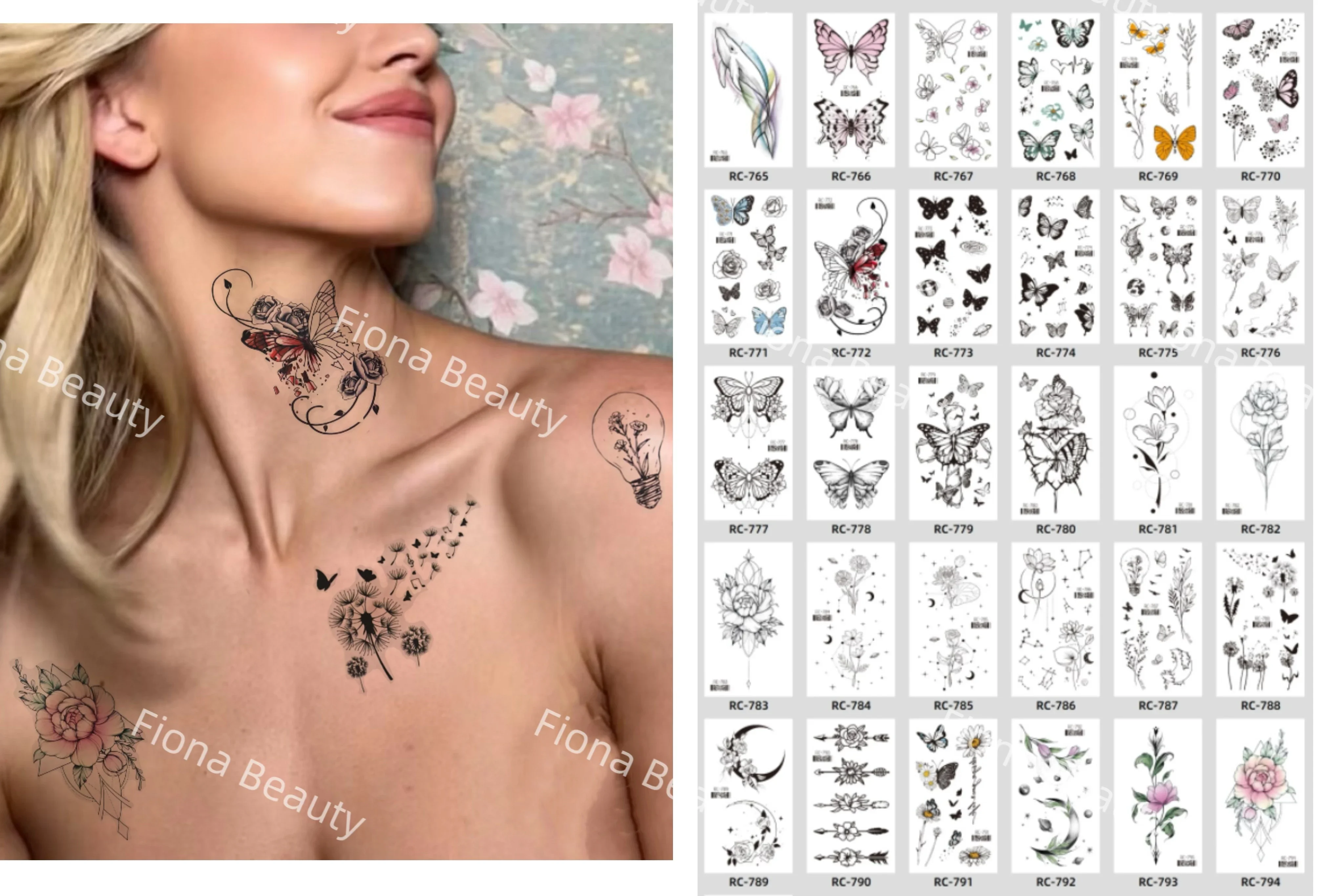 30 Sheets Waterproof Black Tattoo Feather Women Body Hand Face Art Drawing Temporary Tattoo Stickers Men Finger Words Tatto