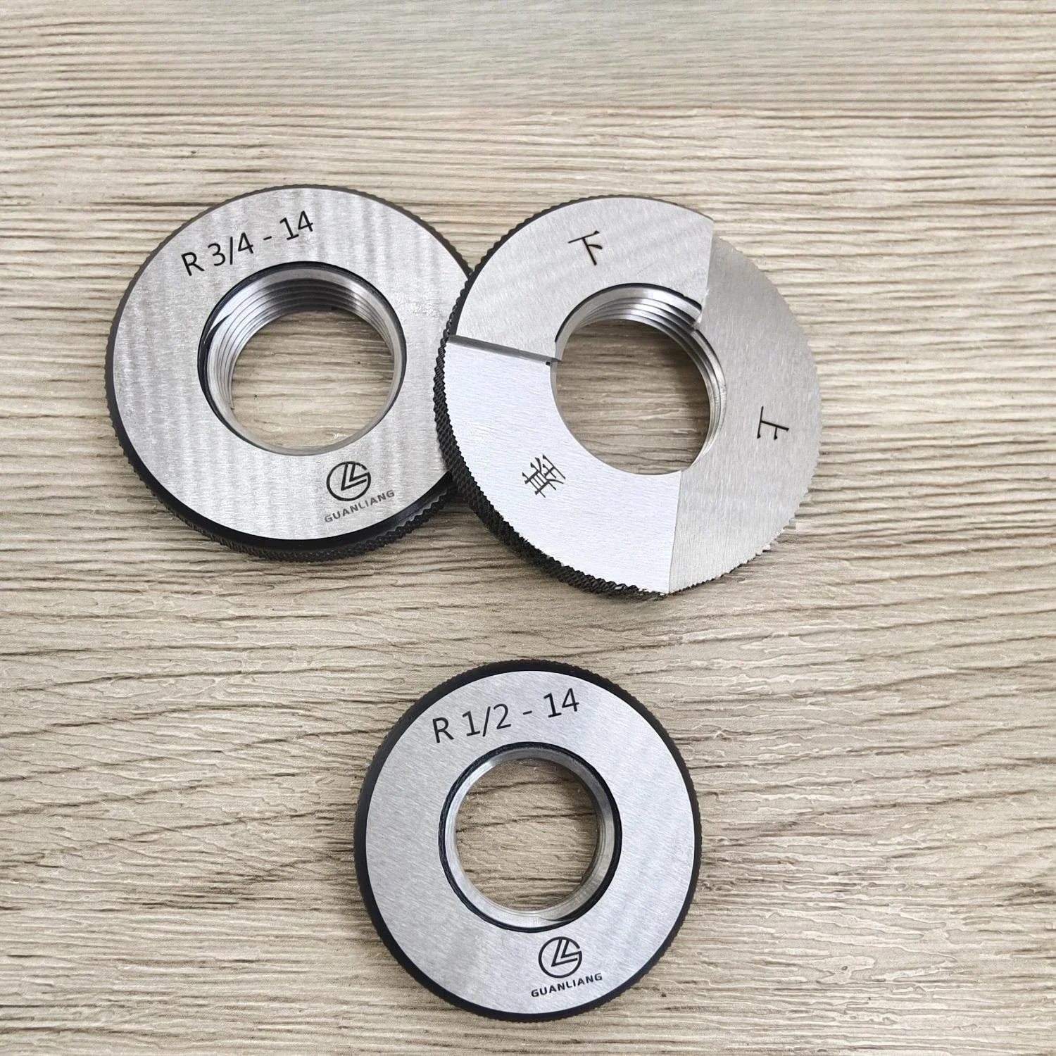 Inch Tapered Pipe Taper Seal Pipe Thread Ring Gauge Pass Stop Gauge R 1/16 1/8 1/4 3/8 1/2 3/4ZG