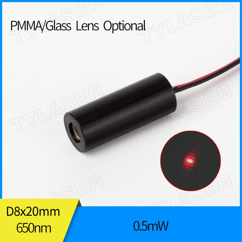 

IEC Class I 0.5mw 8x20mm 650nm Red Dot Laser Diode Module Industrial Grade APC Driver for Woodworking Cutting Machine