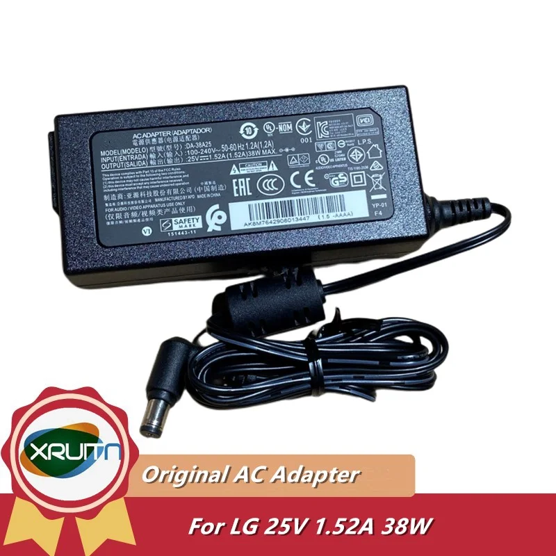 

25V 1.52A Genuine Soundbar AC Adapter For LG DA-38A25 DYF-2430 YJS048A-2402000D EAY64290801 NB3730A SJ4 Sl4 SJ7 Power Supply OEM