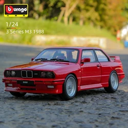 Bburago 1:24 BMW M3 E30 1988 3 serie Supercar lega auto pressofusione statica veicoli modello scala in miniatura giocattolo da collezione