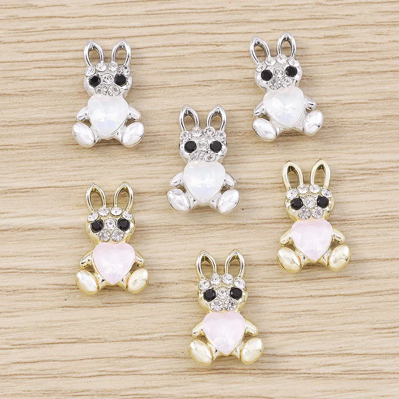 Tusember 10 قطعة 10*17 مللي متر تشيكوسلوفاكيا كريستال الأرنب المعلقات القلب أرنب السحر ل اليدوية قلادة أقراط صنع المجوهرات اكسسوارات