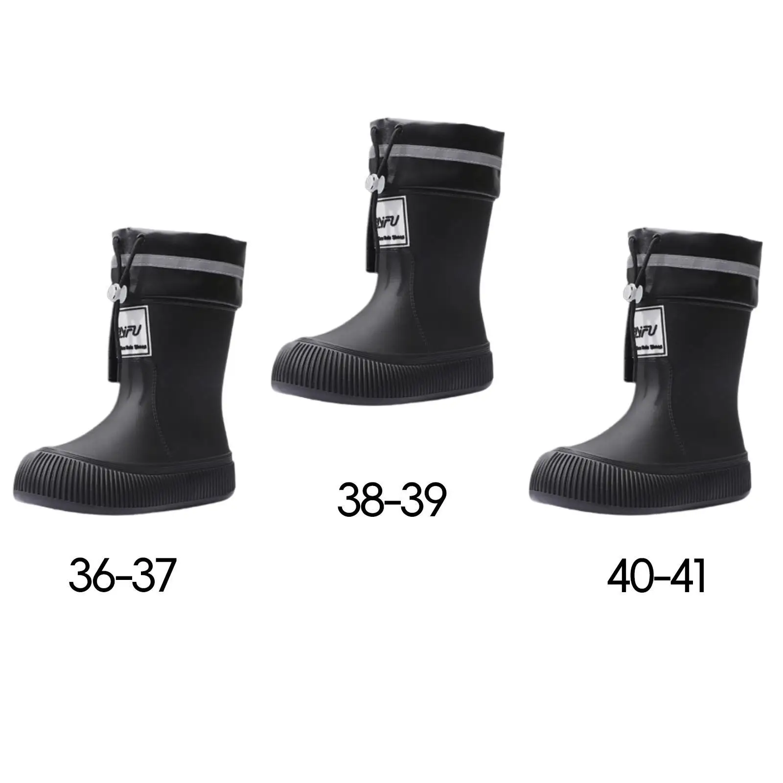 Women Rain Boots Waterproof Comfortable Fashion Work Shoes Non Slip Rainboots for Outdoor Cycling Traveling Camping Fishing