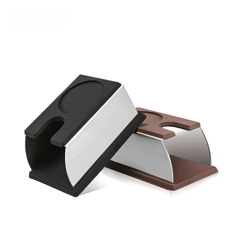 Stainless Steel Tamper Station, Corner Tamping Mat Holder, Coffee Portafilter Stand