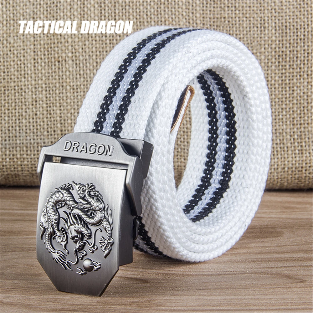 

Tactical Dragon brand men's belt smooth buckle canvas belt casual work pants belt version trendy male student youth outdo
