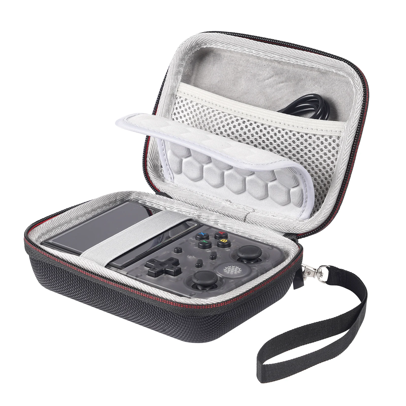 Hard Carrying Case Shockproof Anti-Scratch Anti-Drop with Mesh Bag&Hand Strap for Anbernic RG35XX/​RG353V/RG353VS Game Console image 5