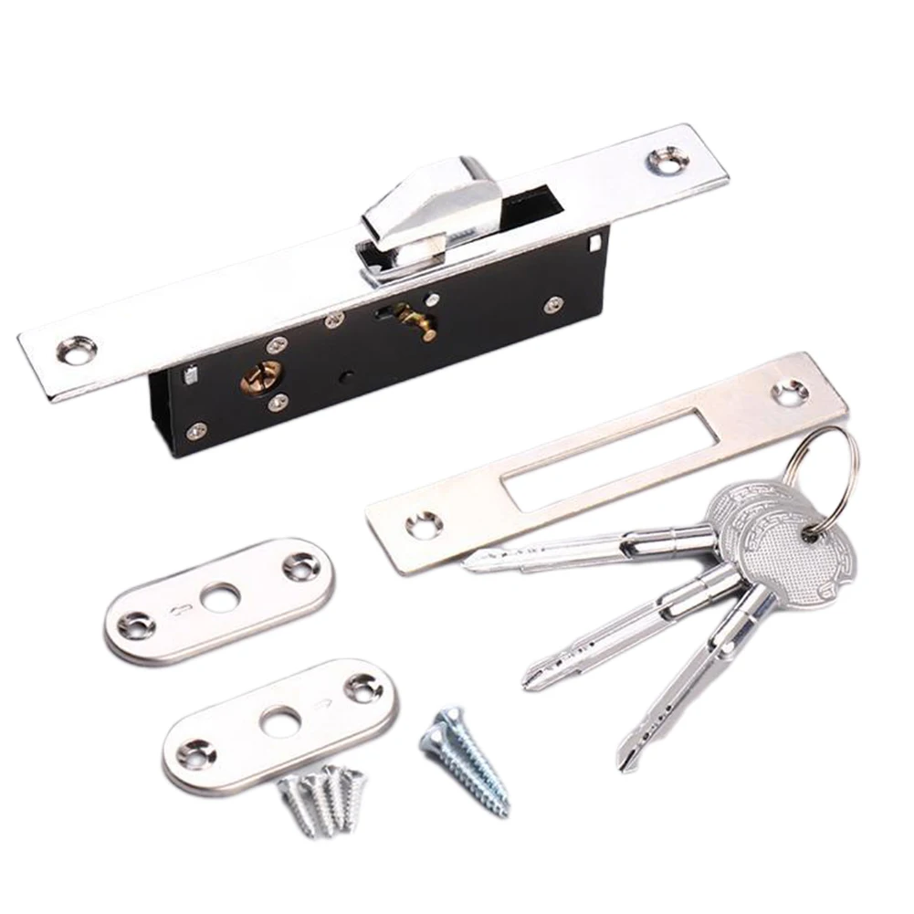 Narrow Stile Sliding Door Lock Anti-Theft Sliding Door Lock Aluminum Alloy, Iron Comprehensive Anti-Theft Security