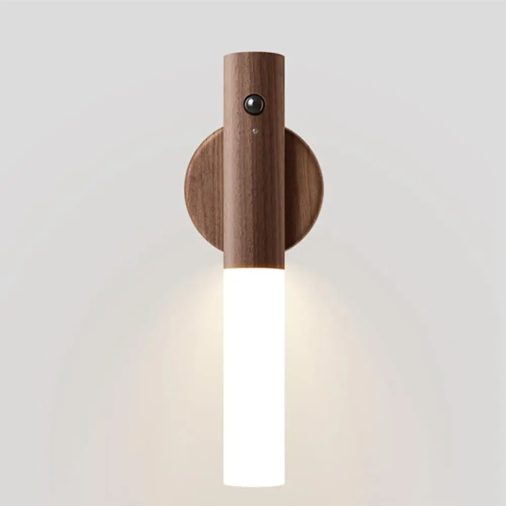 LED USB Wireless Wood Stick Night Light Motion Sensor Wall Lamp Corridor Cabinet Wardrobe Light Decor Home Light