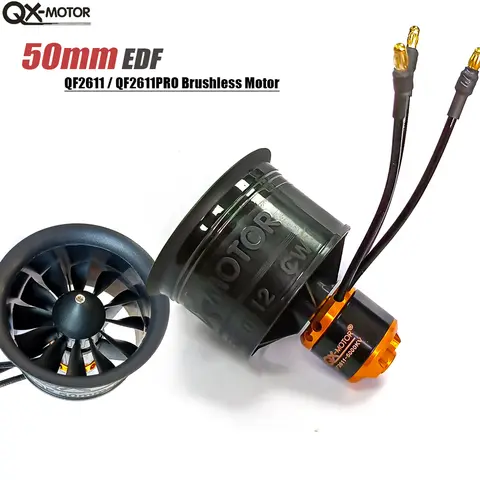QX-MOTOR 50mm EDF 12blades Ducted fan CW CCW QF2611 QF2611PRO with Brushless Motor For FPV Multirotor Helicopter Drone Toy Parts