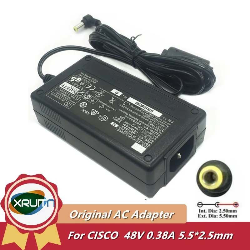 Original 48V 0.38A EADP-18FB B 34-1977-04 AC/DC Adapter Charger for Cisco AIR-PWR-B  AP1142N AP1042N 1252AG 1262N Power Supply