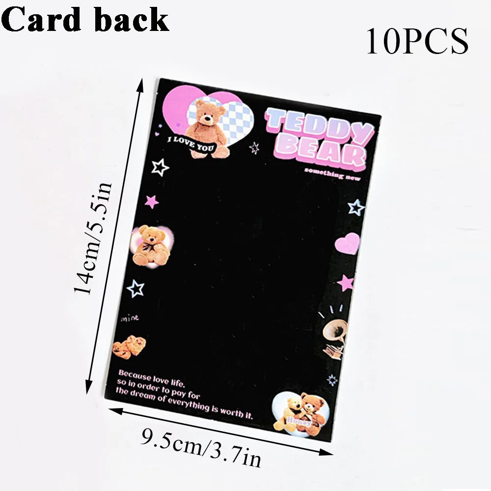 10pcs Cute Paper Card DIY Card Protective Packaging Photo Cardboard Packaging Gift Decor Card Head Paper Card Back Art Supplies