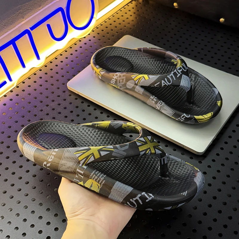 

Printed Flip-Flops for Men and Women, Super Soft Eva Cushioning, Outdoor Beach Summer Sandals