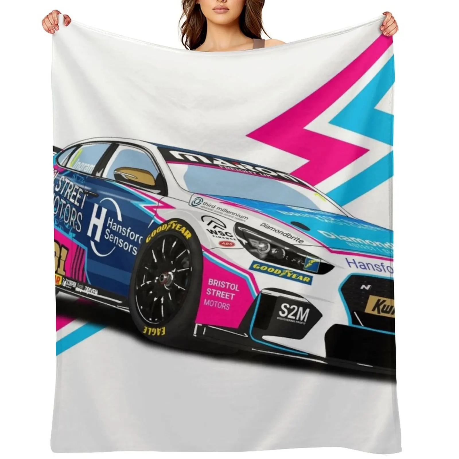 

The 2022 BTCC Champ Throw Blanket Furry Thermals For Travel Tourist Blankets