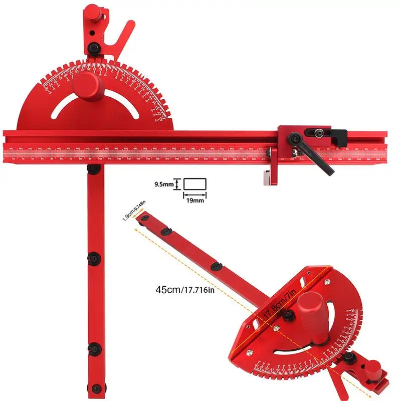 Imagem -06 - Precisão Esquadria para Serra de Mesa Serra de Mesa de Alumínio Esquadria Gauge Extension Fence System com Cerca Telescópica