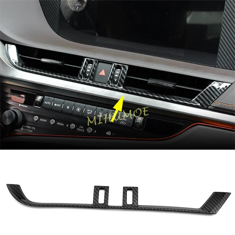 

Центральная консоль из углеродного волокна, средняя накладка на вентиляционное отверстие для Lexus ES 250 300h 350 2019 2020 2021, аксессуары для салона автомобиля