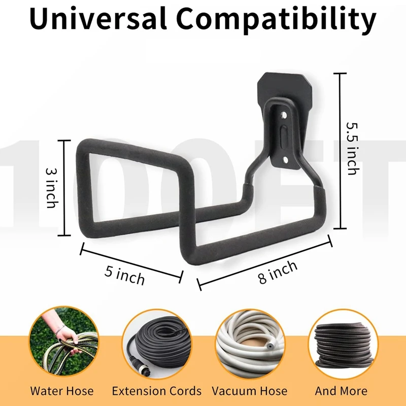 Supporto per tubo da giardino supporto per tubo dell'acqua per impieghi gravosi supporto per tubo flessibile in metallo avvolgitubo per tubo flessibile esterno per tubo da giardino