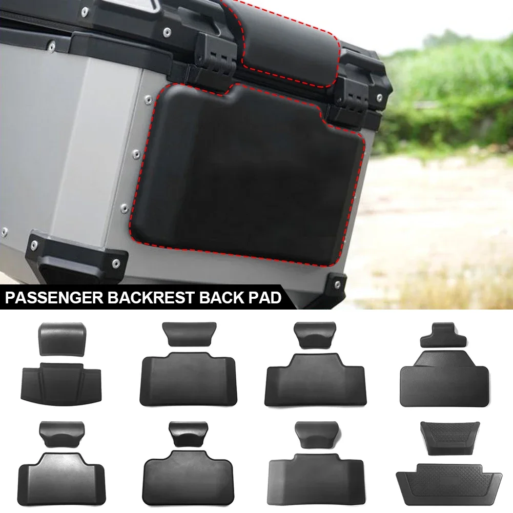 Motorcycle Passenger Backrest Back Pad Universal Self-adhesive Shockproof Moto Rear Top Case Box Luggage Cushion Pad Backrest