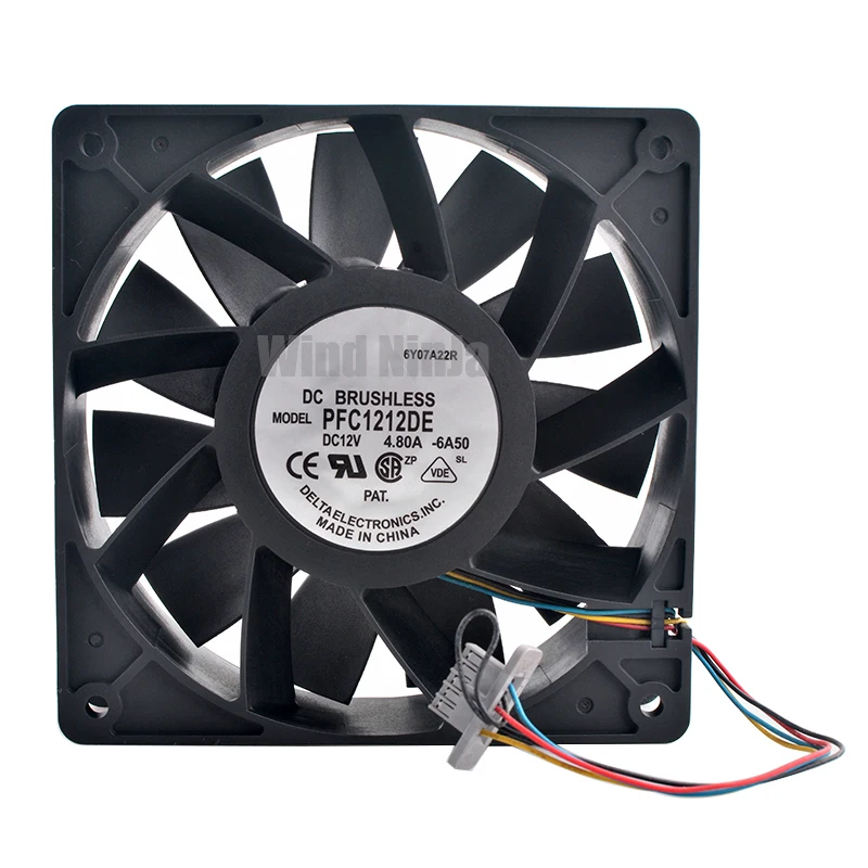 PFC1212DE 12cm Wentylator Chłodzący z Podwójnym Łożyskiem Kulkowym, Wysoka Prędkość Obrotowa, DC12V 4.80A 5500rpm do Obudowy Superkomputera 120x120x38mm — zdjęcie produktu 3