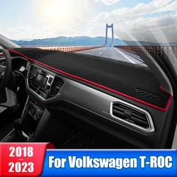 Pokrywa deski rozdzielczej do samochodu Volkswagen VW T-ROC TROC 2018 2019 2021 2022 2023 Dash mata antypoślizgowa podkładka akcesoria